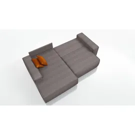 mebloland Ecksofa TOR mit Schlaffunktion. Farbe: Ash. - Grau