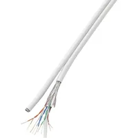 TRU Components Duplex-Netzwerkkabel CAT 6 SF/UTP 4 x 2 x 0.196 mm2 Weiß 50 m
