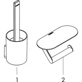 Hansgrohe WallStoris Badaccessoire-Set Schwarz
