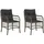 vidaXL Gartenstuhl 55,2 x 62,8 x 32,3 cm grau 2 St.
