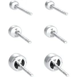 Elli Ohrringe Damen 3er Set Basic Stecker mit Kristalle in 925 Sterling Silber