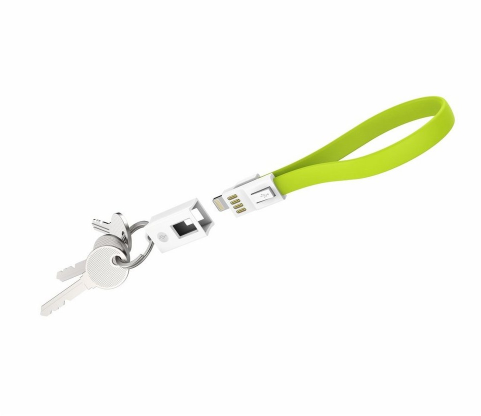 XLAYER Kabel Colour Line Key Cable Lightning 0.2m Smartphone-Kabel, Lightning, Lightning (20.00 cm) blau|grün