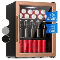 Klarstein Getränkekühlschrank HEA-Beersafe-XL-copp 10041891, 63 cm hoch, 47 cm breit, Bierkühlschrank Getränkekühlschrank Flaschenkühlschrank mit Glastür braun