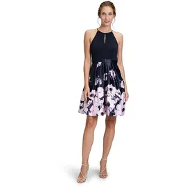 Vera Mont Cocktailkleid Blumenprint Blau/Rosa 38