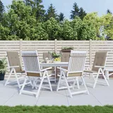 vidaXL Hochlehner Auflage 120 x 50 x 3 cm taupe 6 St.