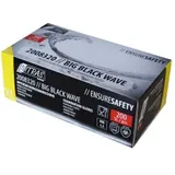 NITRAS BIG BLACK WAVE Nitril Einmalhandschuhe, schwarz 2008320-S , 1 Karton = 10 Packungen = 2000 Stück, Größe S