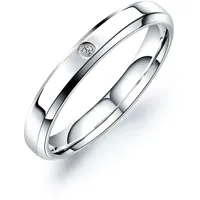 Partnerring FIRETTI "Schmuck Geschenk "LIEBE" Shine" Gr. 60, silber (edelstahlfarben, kristallweiß, kristallweiß), Fingerringe, 60, Edelstahl, 3mm, mit Zirkonia (synth.)