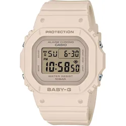 Chronograph CASIO BABY-G Armbanduhren beige (creme) Damen Quarzuhr, Armbanduhr, Damenuhr, automatischer Kalender, digital, Timer