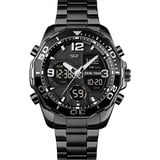 SKMEI Mens Watches Chronograph Stainless Steel Waterproof Date Analog Quartz Watch Business Wrist Watches for Men