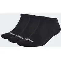 Adidas Thin Linear Low-Cut Socken, 3 Paar Black / White 46-48