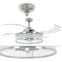 Fanaway Corbelle 122 cm Deckenventilator chrom/transparent