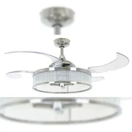 Fanaway Corbelle 122 cm Deckenventilator chrom/transparent