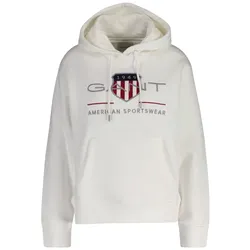 GANT Damen Hoodie - ARCHIVE SHIELD HOODIE, Sweatshirt, Kapuze, Logo, uni Ecru S