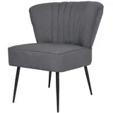 vidaXL Cocktailstuhl Polyester 64 x 73 x 81 cm dunkelgrau