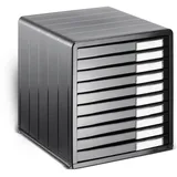 Rotho Timeless Schubladenbox 34,5 x 29,0 x 32,0 cm 10-tlg. schwarz