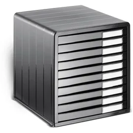 Rotho Timeless Schubladenbox 34,5 x 29,0 x 32,0 cm 10-tlg. schwarz