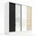 A&J MöbelLand Schiebetürenschrank DUO 200 x 215 x 59,5 cm Weiß/Schwarz