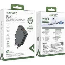 COFI 1453 Acefast A65 Ladeadapter PD 20W GaN USB-C Wandladegerät – Schwarz