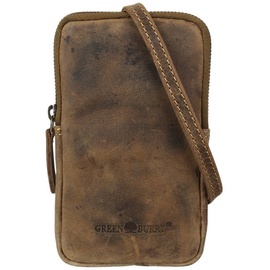 GREENBURRY Vintage Umhängetasche Braun 11x18x2,5cm Ledertasche Handtasche