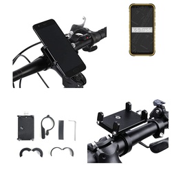 K-S-Trade für Ulefone Armor X8i Smartphone-Halterung, (Handyhalterung das Fahrrad Halter Lenkstange Fahrradhalterung) schwarz