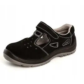 Procera SAFETY WORK SANDALS mit Leder-Zehenkappe schwarz KAMARI S1 SRC -38 Blech - Schwarz - 38