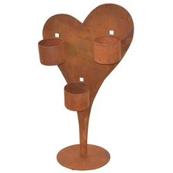 moebel-direkt-online Gartenfigur Herz braun