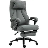 Vinsetto Bürostuhl mit Massagefunktion Polyester grau