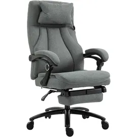 Vinsetto Bürostuhl mit Massagefunktion Polyester grau