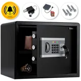 Kesser KESSER® Elektr. Tresor Inkl. Batteriebox Elektronischer Safe 3x Doppelbolzenverriegelung Boden Wandtresor Möbeltresor Innenbeleuchtung Panzerschrank Zahlenschloss