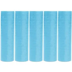 5 Rollen Papier Luftschlangen hellblau | schwer entflammbar
