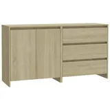 vidaXL 2-tlg. Sideboard Sonoma-Eiche Holzwerkstoff