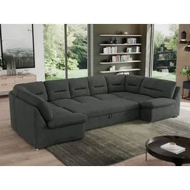 MKS Meble Ecksofa U-Form mit Schlaffunktion Grau
