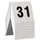 SecurIT® Securit Tischnummernset 31-40. Weißes Acryl mit schwarzer Schrift (10er Set)