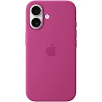 Apple iPhone 16 Silikon Case mit MagSafe fuchsia