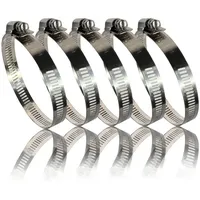 Buri Schlauchschellen Edelstahl 84-108mm [5 Stück] Profi 304 Qualität