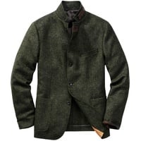 Mey & Edlich Herren Jacket Regular Fit Grün einfarbig - 58