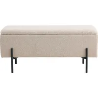 House Nordic Truhenbank Watford Beige 95 x 37 x 43 cm