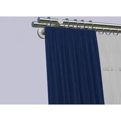 Gardinenstange INDEKO "Linz", silber (edelstahlfarben), L:260cm, Eisen, Gardinenstangen