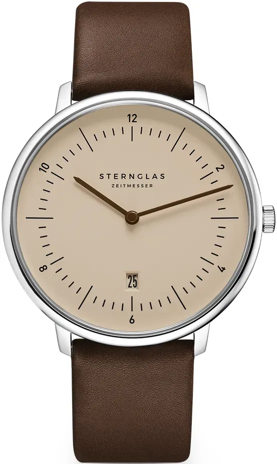 STERNGLAS - NAOS XL - sandbraun - silber - premium dunkelbraun / 42MM