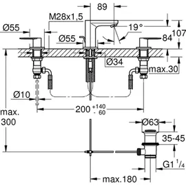 Grohe Eurosmart Cosmopolitan Zweihandmischer DN 15 (20187000)