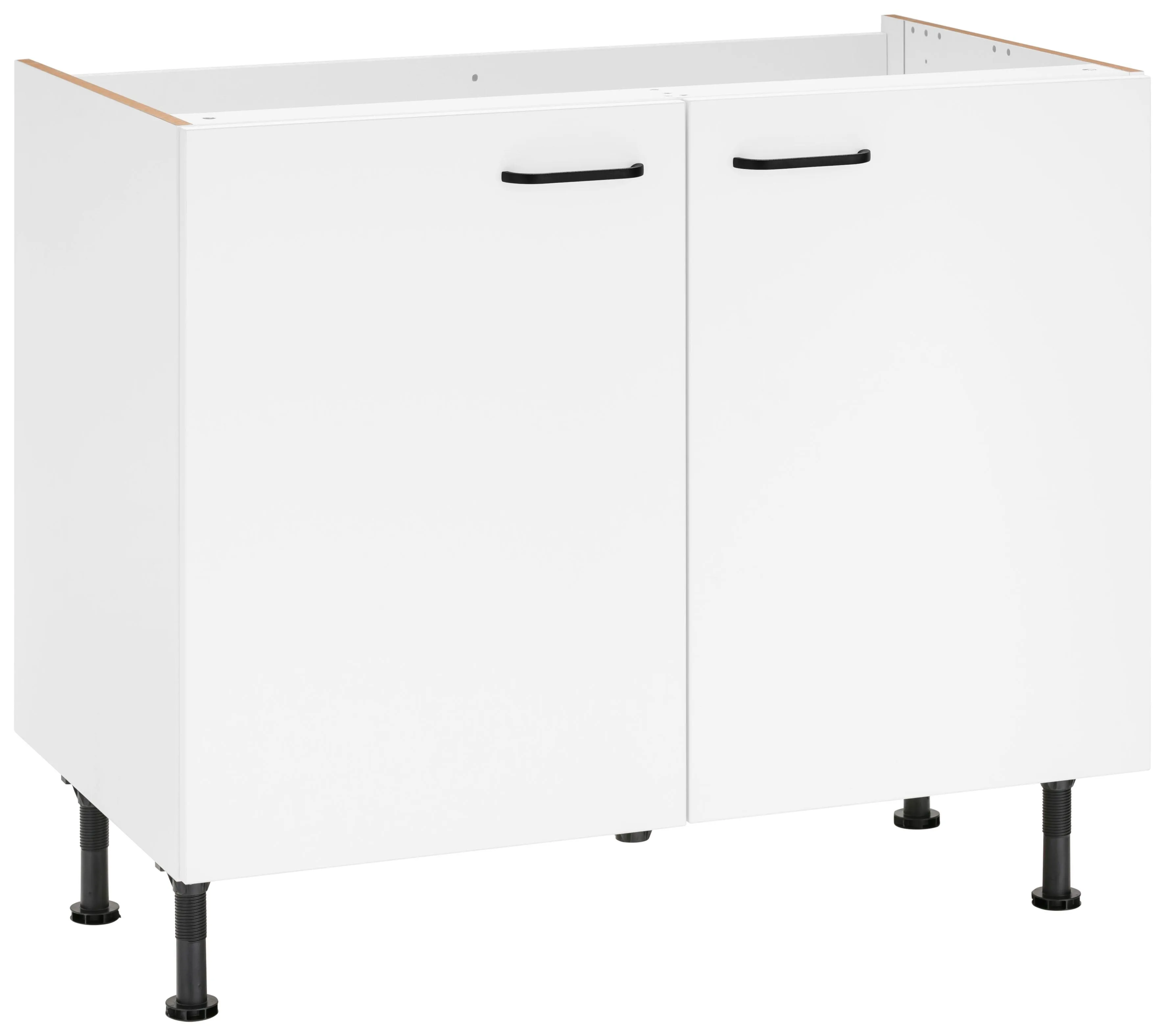 OPTIFIT Spülenschrank »Elga«, mit Soft-Close-Funktion, höhenverstellbaren Füßen, Breite 100 cm OPTIFIT weiß/weiß