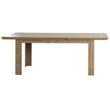 Forte Nepal Esstisch ausziehbar, Holzwerkstoff, Bramberg Fichte Holzdekor, 160 cm breit x 75 cm hoch x 90 cm tief