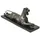 Casa Padrino Luxus Deko Figur Tiger Bronze / Schwarz 41 x 11 x H. 16 cm - Bronze Skulptur mit Marmorsockel - Bronze Dekofigur - Schreibtisch Deko - Wohnzimmer Deko - Luxus Deko Accessoires