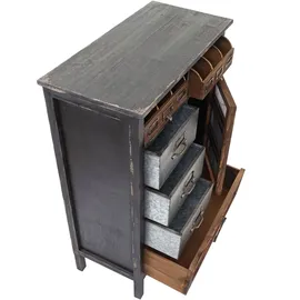 Mendler Apothekerkommode 90 x 65 x 32 cm Mehrfarbig