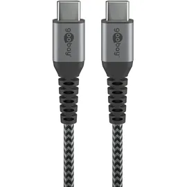 goobay USB-C auf USB-C 1 m Grau
