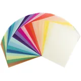 Transparentpapier DIN A4, 20 Farben, 130g/m2, buntes Papier zum Basteln, für Scrapbooking, zur Kartenherstellung und mehr