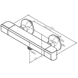 AM.PM Duschthermostat Chrom Brausethermostat Duscharmatur Dusche Armatur Thermostat Mischbatterie Temperatureinstellung Durchflusseinstellung 38°C