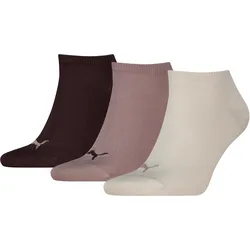 Sneakersocken PUMA "PUMA UNISEX SNEAKER PLAIN", Herren, Gr. 43-46, neutral, braun, Baumwollmischung, Socken Sneakersocken, mit kleinem Logo