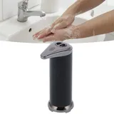 Automatischer, Berührungsloser Infrarot-seifenspender Mit Sensoren, 250 Ml, Für Bad, Küche Und Haushalt – Schwarzes Abs-design, Wasserabweisend (ipx4) – 406 G