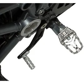 SW-Motech EVO Fußrasten-Kit für Honda NC, Crossrun, Crosstour/Suz SV650, DL650 Silber/Schwarz